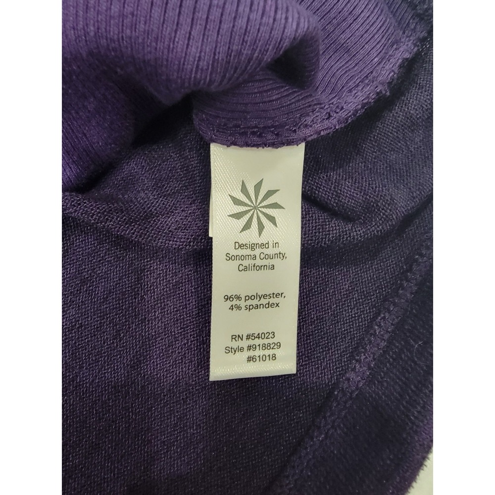Athleta Full Zip Hoodie Sweatshirt Womens Large Purple Thumbholes Pockets EUC - Picture 10 of 16